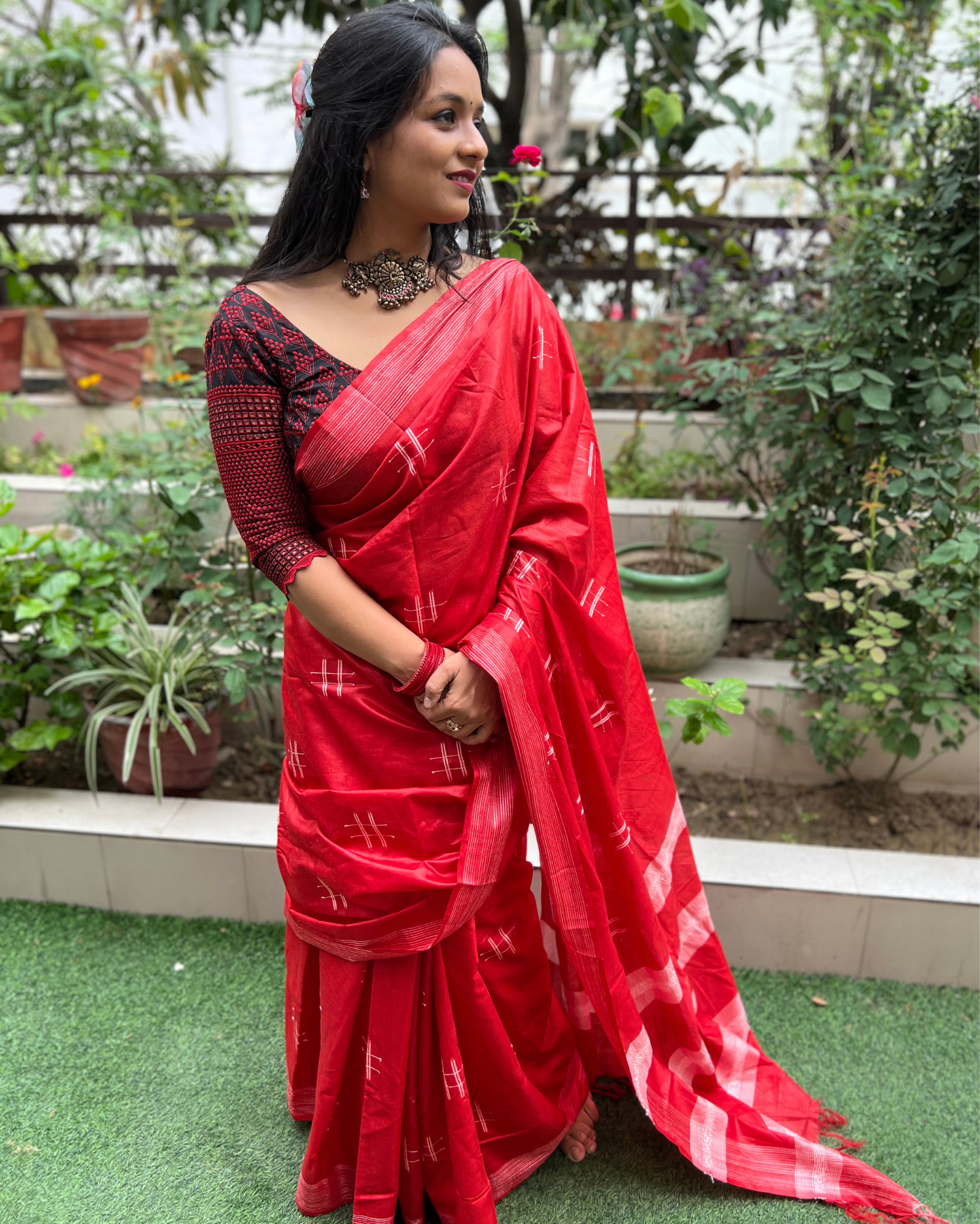 Ziyorah| Katan Silk Saree Red Color Weaving Design With Blouse