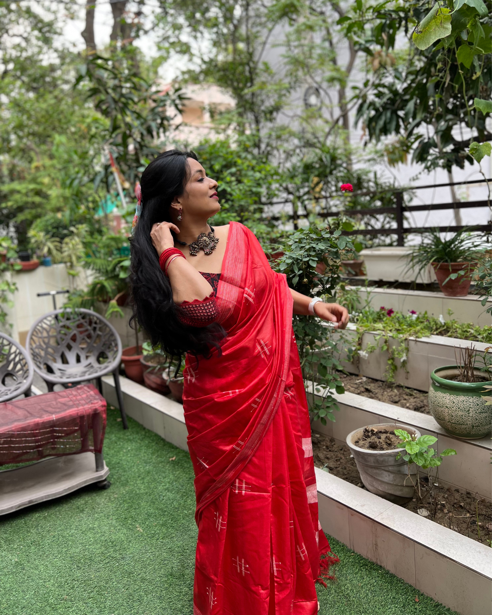 Ziyorah| Katan Silk Saree Red Color Weaving Design With Blouse