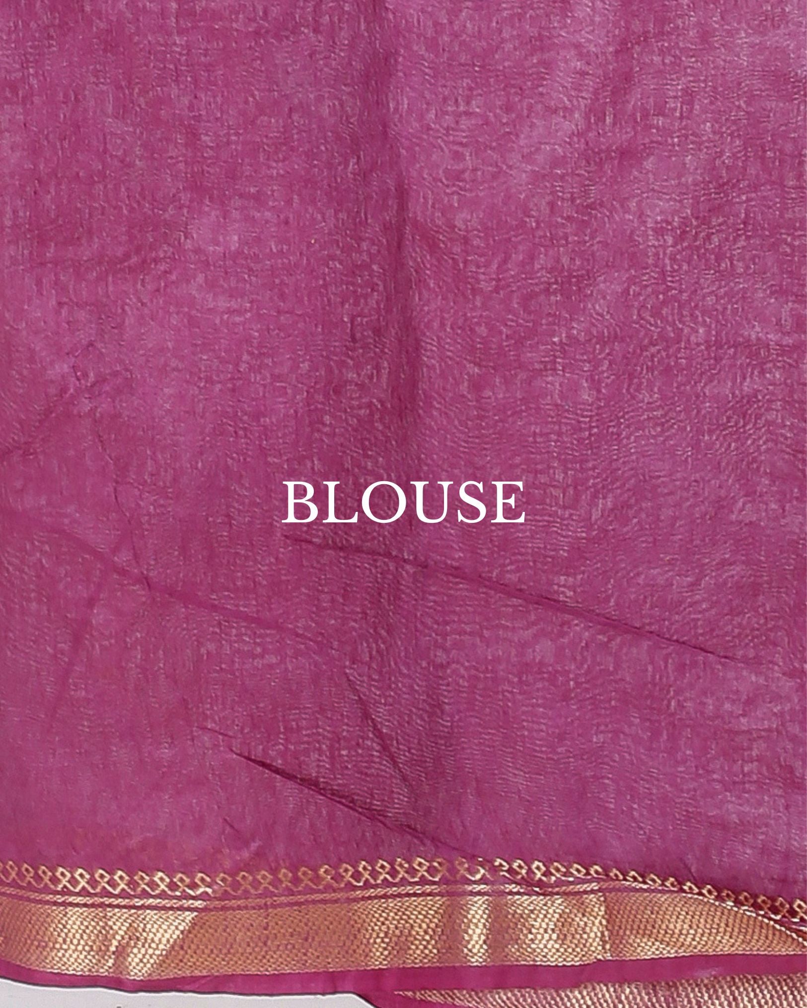 Ziyorah | Silk Linen Embroidered Handloom Red Saree With Running Blouse