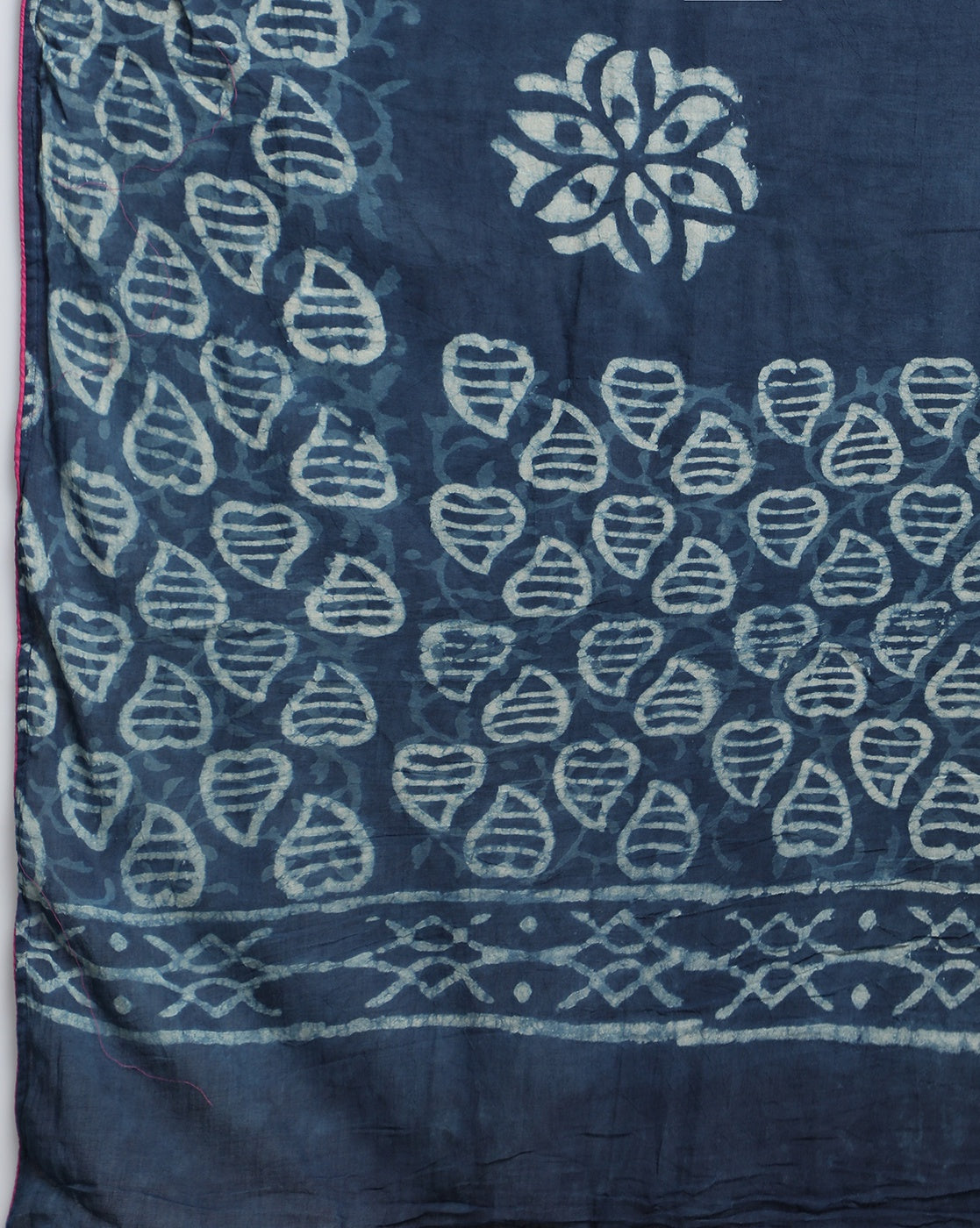 Ziyorah | Blockprinted Cotton Indigo Stitched Lehanga