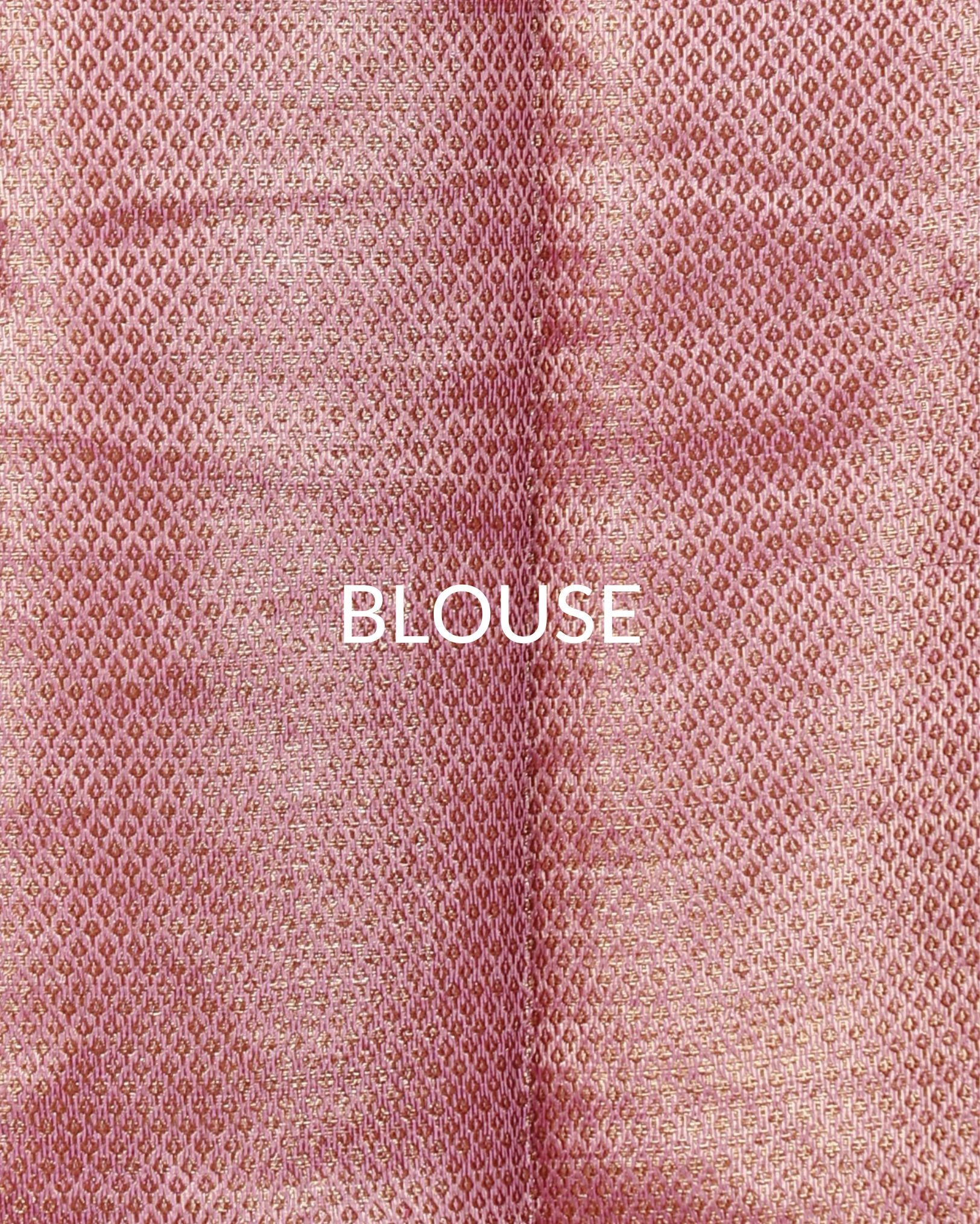 Ziyorah | Banarasi Muga Tussar Pink Saree | Elegant